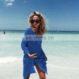 Saida De Praia Summer Beach Wear Dress Tunic Pareos For Women 2019 Skirt Knitting Hollow Bandage Longa Kaftan Beach Cover Up thumbnail-4