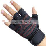 Half Finger Power Weightlifting Glove Fitness Glove With Wrist Wrap Support thumbnail-4