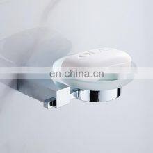 Brass Bathroom Accessories Set Wall Mounted Glass Soap Container Soap Dish Holder thumbnail-2