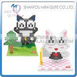 Mini Qute Kawaii WISE HAWK Kawaii 2 Styles Hello Kitty KT Cat Plastic Building Blocks Bricks Anime Cartoon Model Educational Toy