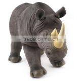Hot Sell Cool Dinosaur Toys Vinyl 17'' Black Rhinoceros Toy For Children X012 thumbnail-5