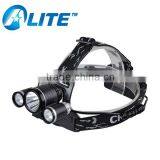 Outdoor High Power 3 LED 3000lm 3 Models Waterproof Hunting Headlamp thumbnail-1