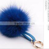 Multi Colors Women Girls Keychain Bag Phone Carkey Ornaments Fox Fur Pom Pom Keyring Quality Choice thumbnail-3
