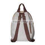 Korean Design pu Splice Canvas School Bacopack Travel Backpack thumbnail-2