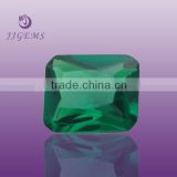 octagon shape green synthetic spinel rough