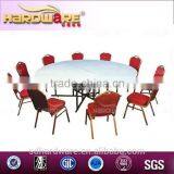 Round Iron Base Dining Table Plywood Banquet Table Hotel Dining Table thumbnail-1