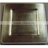 Plastic Gold Rectangle Charger Plates