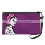 Customizable Design Skull Girl Wristlet Clutch Bags thumbnail-3