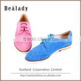 Newest fashion high quality suede leather suede leather lace up ladies fancy shoes