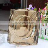 Europe Cube Gold Color Antique Glass Decorative Outdoor Ashtray For Home Office Decoration thumbnail-3