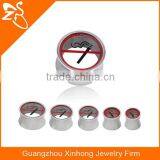TP01155 Stainless Steel Ball Body Jewelry Safety Glass Ear Plug thumbnail-6