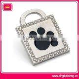 Custom Fashion Novelty Rhinestone Name Badges Metal Die Cut