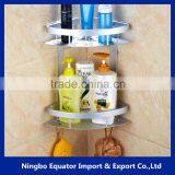 practical storage aluminum bathroom corner shelf supplier/2 tier triangle corner shelf