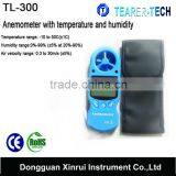 Industrial 0.3 to 30m/s Air Flow Anemometer / Wind-speed Meter With Humidity and Temperature