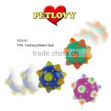 PROMOTIONAL 3.2" TPR FLASHING METEOR BALL TPR TOY DOG TOY