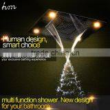 Newest Embeded Ceiling Mounted Rainfall Showerhead Faucet Shower Set, 304sus Multiple Function LED Mixer Shower Faucet thumbnail-6