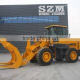 SZM High Dumping Height Wheel Loader With Wood Fork thumbnail-3