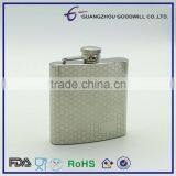 6oz Stainless Steel Hip Flask With Honeycombing Embossing thumbnail-1