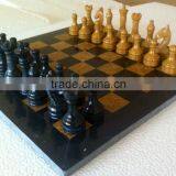 Black and Tan Marble Chess Set in Whole Sale