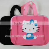 2016 Hot Selling! Fit for 7-17" Neoprene Waterproof and Shockproof Hand-hold Hello Kitty Laptop Bags/Camputer case