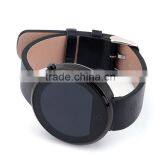 DM360 Smart Watch For Sport Leather Strap Steel Dial Compatible With Android and IOS BT 3.0+4.0 Phone Round Smartwatch