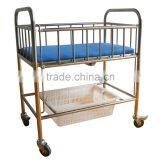 CE ISO Stainless Steel Manual Hospital Baby Bed With Mattress thumbnail-5
