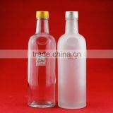 New Design Empty Vodka Bottle Square Spirit Wine Bottle Clear Frosted Bottle thumbnail-4