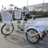 Powerful adult 3 wheel electric bicycle with CE and back basket