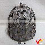 floral wire dome and plate mini vintage decorative iron lantern