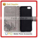 [UPO] For IPhone se Case New Arrival Premium Durable Diamond Leather Flip Phone Case With Wallet Card Slots thumbnail-5