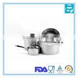 7Pcs Stainless Steel Silicone German Cooking Pot Set