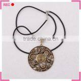 Gothic Necklace With Round Pendant, Snake Chain Metal Necklace thumbnail-5