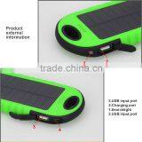 Solar Mobile Power Supply 4000mah Dual USB Solar Power Bank Emergency Charger Backup Battery thumbnail-2