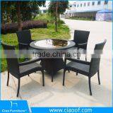 Classical Small Size Round Glass Top Dining Table thumbnail-1