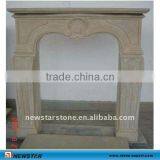 Natural Beige Marble Fireplace thumbnail-1