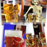 High Clear Skull Glass Mug Skull Beer Stein thumbnail-2