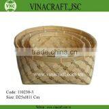 Handmade Bamboo Kitchen Basket for Storage thumbnail-1