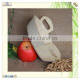 Customized Handmade Handle Round Wood Organizer Tray thumbnail-2