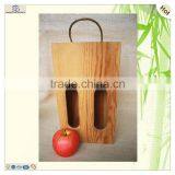 Round Hole Cutting Slid Front Wood Wine Suitcase thumbnail-1