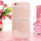 TPU + Acrylic Transparent Pink Cartoon Cute Phone Case for IPhone 6 thumbnail-2