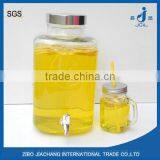 8L Rooster Shape Embossed Alcoholic Beverage Glass Bottle With Stainless Steel Lid thumbnail-1