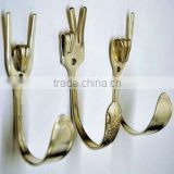 gold plated brass antique modern design hooks hangers