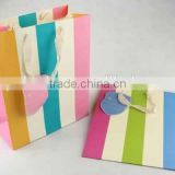 Foldable Gift Bag with Fringe Pattern/ Shopping Bag