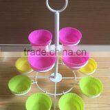 2-tier Wire Metal Iron Rack- Cupcake Stand- Silicone Cake Mould thumbnail-2