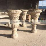 Stone Carving Flower Pots Garden Decorative Flower Pot Stone Flower Pot thumbnail-5