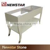 White Vanity Base Solid Wood Vanity Bathroom thumbnail-2