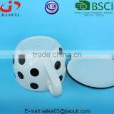 With Black Polka Dots Ceramic Cup With Saucer for Flowers thumbnail-6