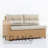 Camden Right Hand Wicker Bench - Outdoor Wicker Furniture - Vietnam Poly Rattan thumbnail-2