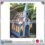 Cute Decorated Colorful Wooden Bird House thumbnail-1