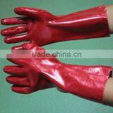 NMSAFETY Anti Light Chemical and Oil and Water Use Long Cuff PVC Chemical Gloves in Different Length thumbnail-1
